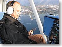 Steve Fossett flying the Zeppelin NT